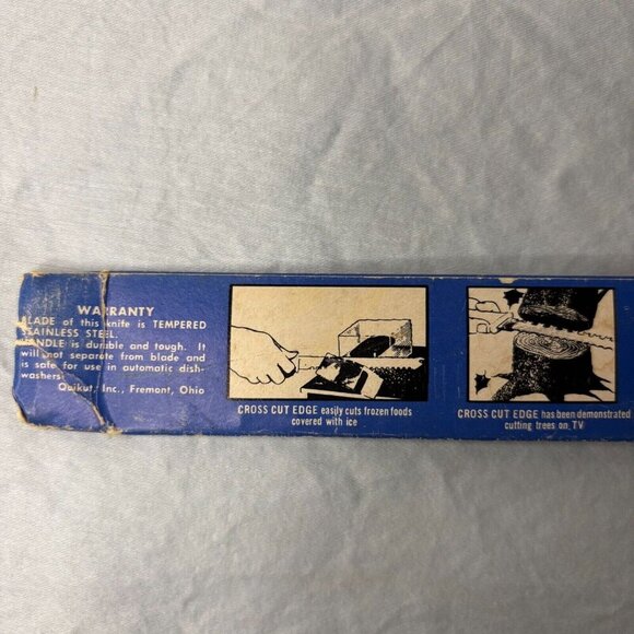 Vintage Quikut Quikkle Knife USA Chefs Slicing Bread Frozen Carving Food Blade - Picture 3 of 9